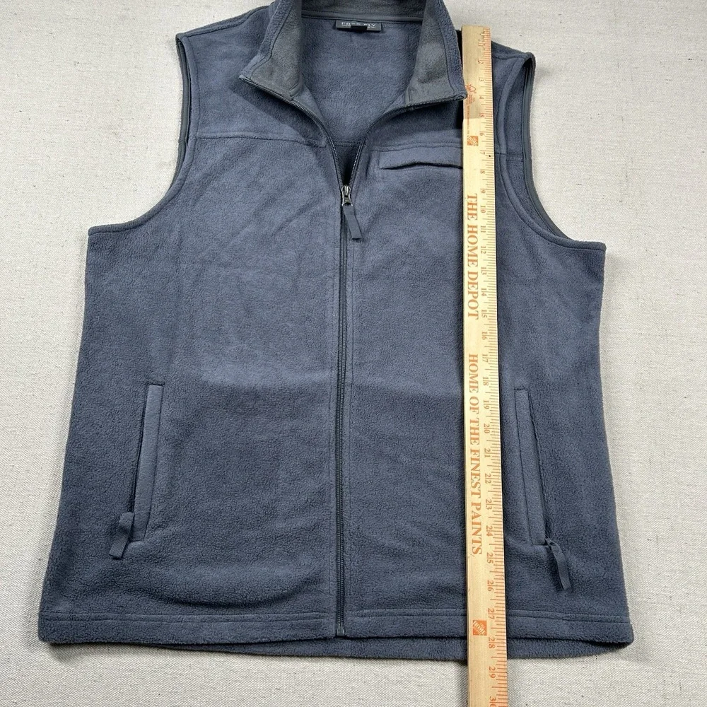 Free Fly Vest Mens XL Fleece Full Zip Bamboo Viscose Gray Outdoors Golf